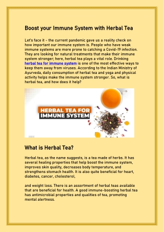 Herbal Tea for Immune System