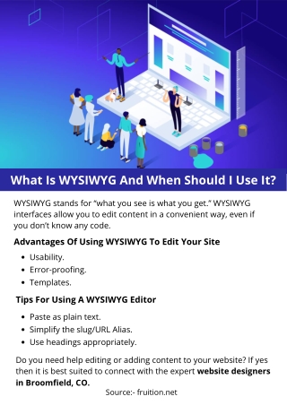 What Is WYSIWYG And When Should I Use It