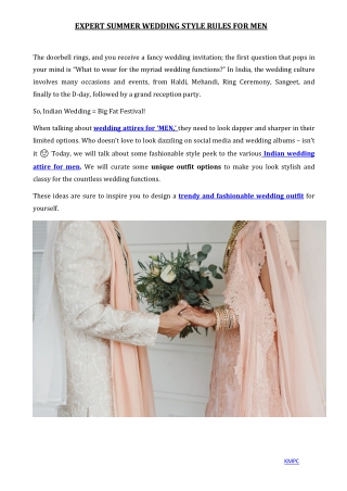 EFFORTLESS SUMMER WEDDING ATTIRES FOR MEN
