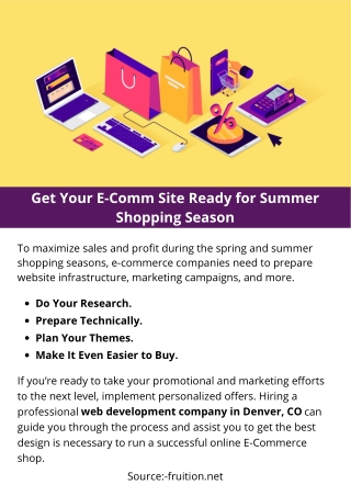 Get Your E-Comm Site Ready for Summer Shopping Season