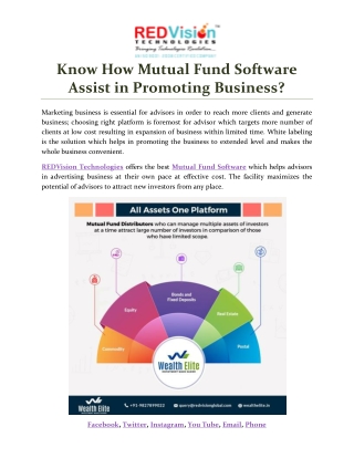 Know How Mutual Fund Software for Distributors Assist in Promoting Business