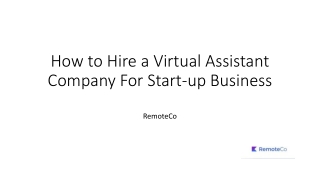 How to Hire a Virtual Assistant Company For Start-up Business?