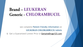 CHLORAMBUCIL LEUKERAN 2MG TABLETS Cost, Dosage, Uses and Side Effects