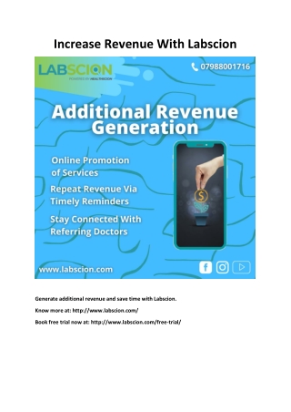 Increase Revenue With Labscion