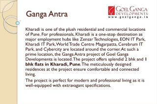 1 bhk flat for sale in Kharadi Pune - Ganga Antra