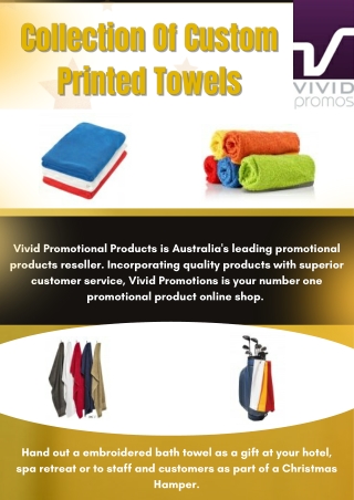 Shop Custom Hand Towels At Vivid Promotions