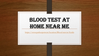 Blood test at home near me