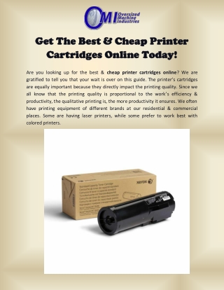 Where Can I Buy Cheap Printer Cartridges Online | Oversizedmachineindustries