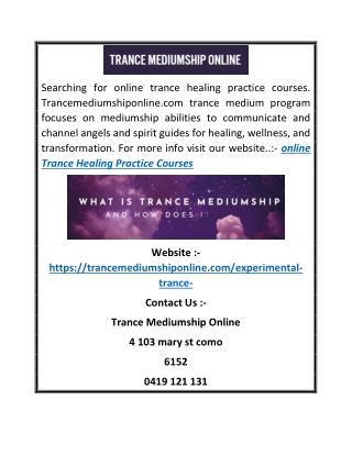Online Trance Healing Practice Courses | Trancemediumshiponline.com