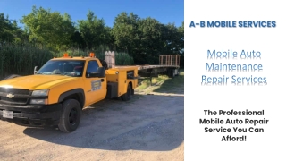 Get The Professional Mobile Auto Repair Service You Can Afford