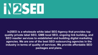 White Label Local SEO Services - In2SEO