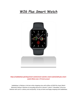 W26 Plus Smart Watch-converted