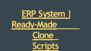 ERP System - Ready-Made Clone Scripts