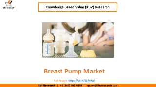 Breast Pump Market Size Worth $4 billion by 2026 - KBV Research