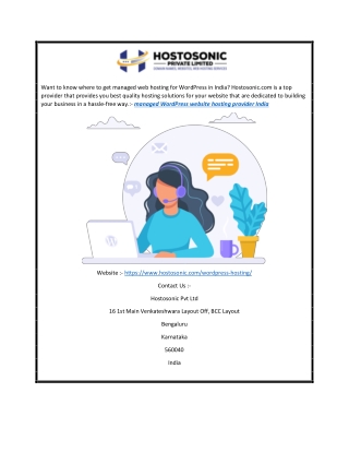 Managed WordPress Website Hosting Provider India | Hostosonic.com