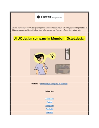 UI UX design company in Mumbai  Octet.design