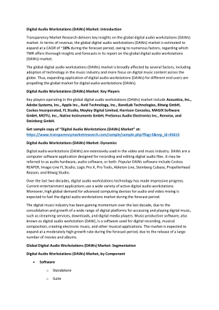 Digital Audio Workstations (DAWs) Market