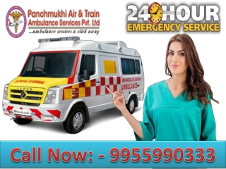 Get Quick and Fast Medical Road Ambulance in Connaught Place and Dabri (Delhi) by Panchmukhi