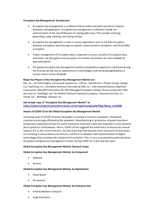 Encryption Key Management Market