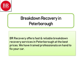 Breakdown Recovery in Peterborough
