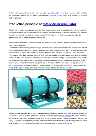 Controlling the rotary drum granulator to improve the particle roundness