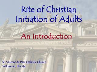 Rite of Christian Initiation of Adults