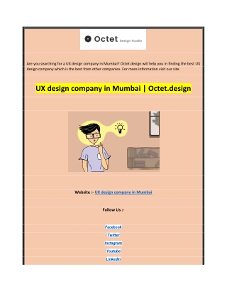 UX design company in Mumbai  Octet.design