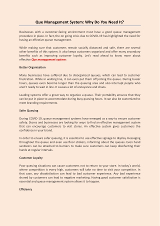 Que Management System: Why Do You Need It?