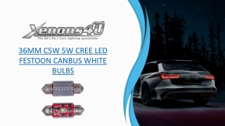 36mm C5W 5W CREE LED Festoon Canbus White Bulbs