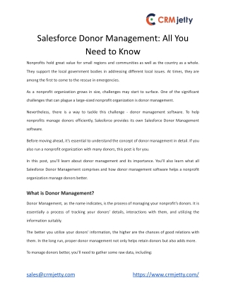 Salesforce Donor Management_ All You Need to Know