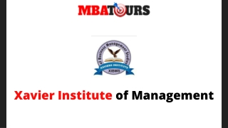 MBAtours Presents Xavier Institute of Management Best Courses and Fees