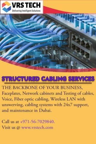 Choose the Right Cabling method with Structure Cabling Installation Dubai