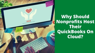 Why Should Nonprofits Host their QuickBooks on Cloud