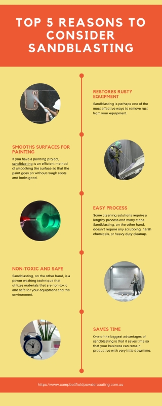 Top 5 Reasons To Consider Sandblasting - Infographics