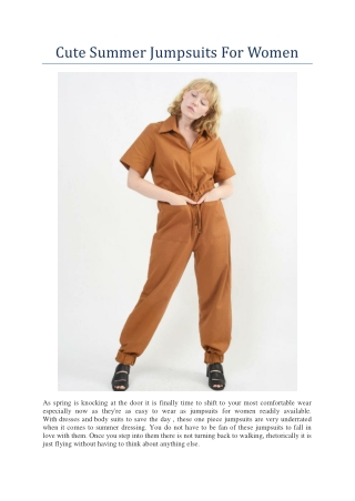 Cute Summer Jumpsuits For Women