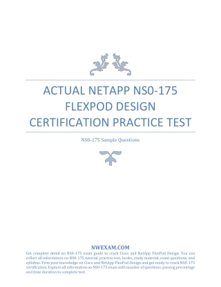 Actual NetApp NS0-175 FlexPod Design Certification Practice Test