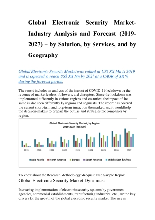 Global Electronic Security Market