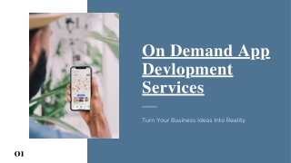 On Demand App Development Services