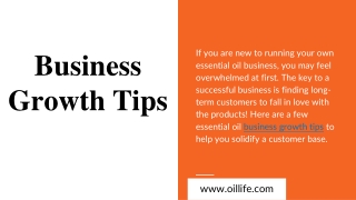 Business Growth Tips