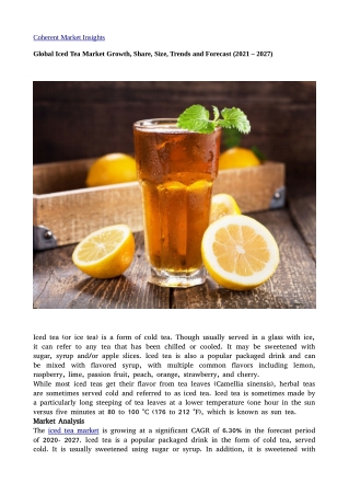 Iced Tea Market 27