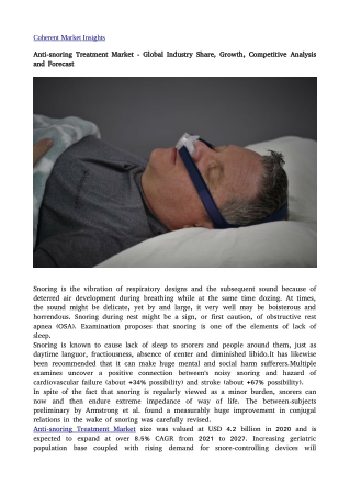 Anti-snoring Treatment Market 27