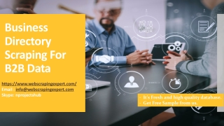 Business Directory Scraping For B2B Data