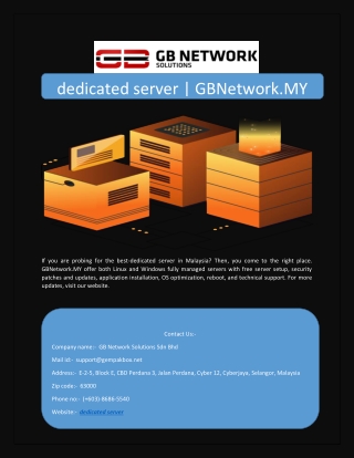 dedicated server | GBNetwork.MY