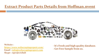 Extract Product Parts Details from Hoffman.nvent