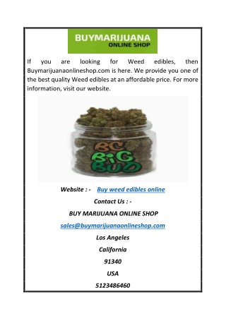 Buy weed edibles online