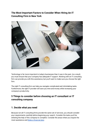 The Most Important Factors to Consider When Hiring An IT Consulting Firm in New York (1)