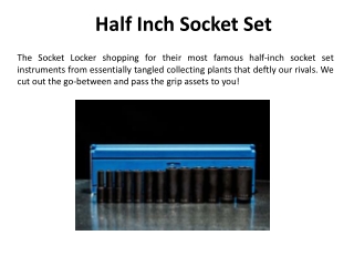 Half Inch Socket Set