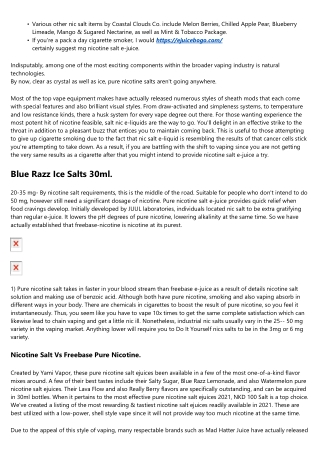 Ideal Pure Nicotine Salt E.