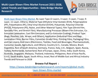 Multi-Layer Blown Films Market Forecast 2021-2028, Latest Trends and Opportunities - Data Bridge Market Research