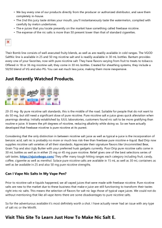 Ideal Nicotine Salt E.
